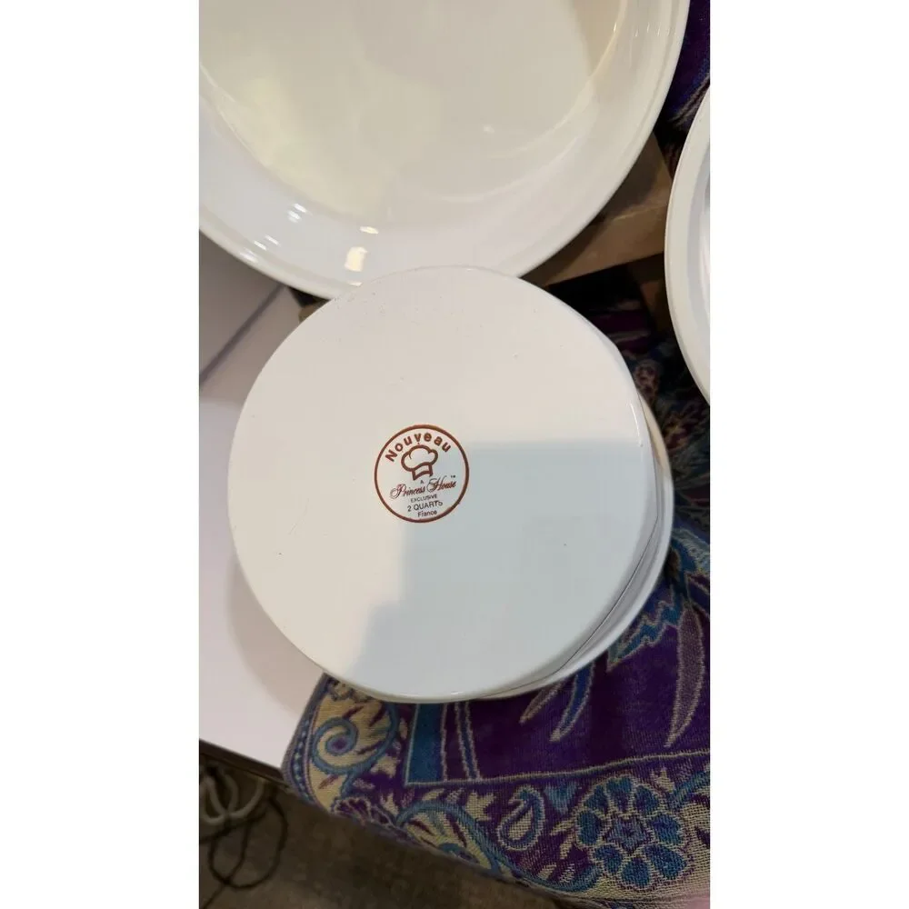 3 Piece Stunning Vintage Princess House Nouveau 3 Pc Heavy French Cookware Set